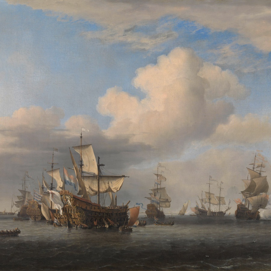 Hollandse meesters - Veroverde Engelse schepen na de Vierdaagse Zeeslag 