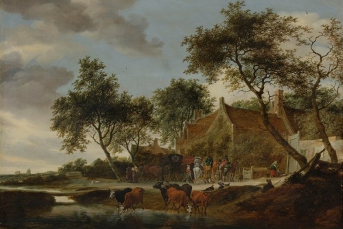 De Pleisterplaats - Salomon van Ruysdael