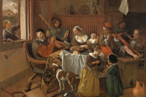 Het vrolijke huisgezin - Jan Steen