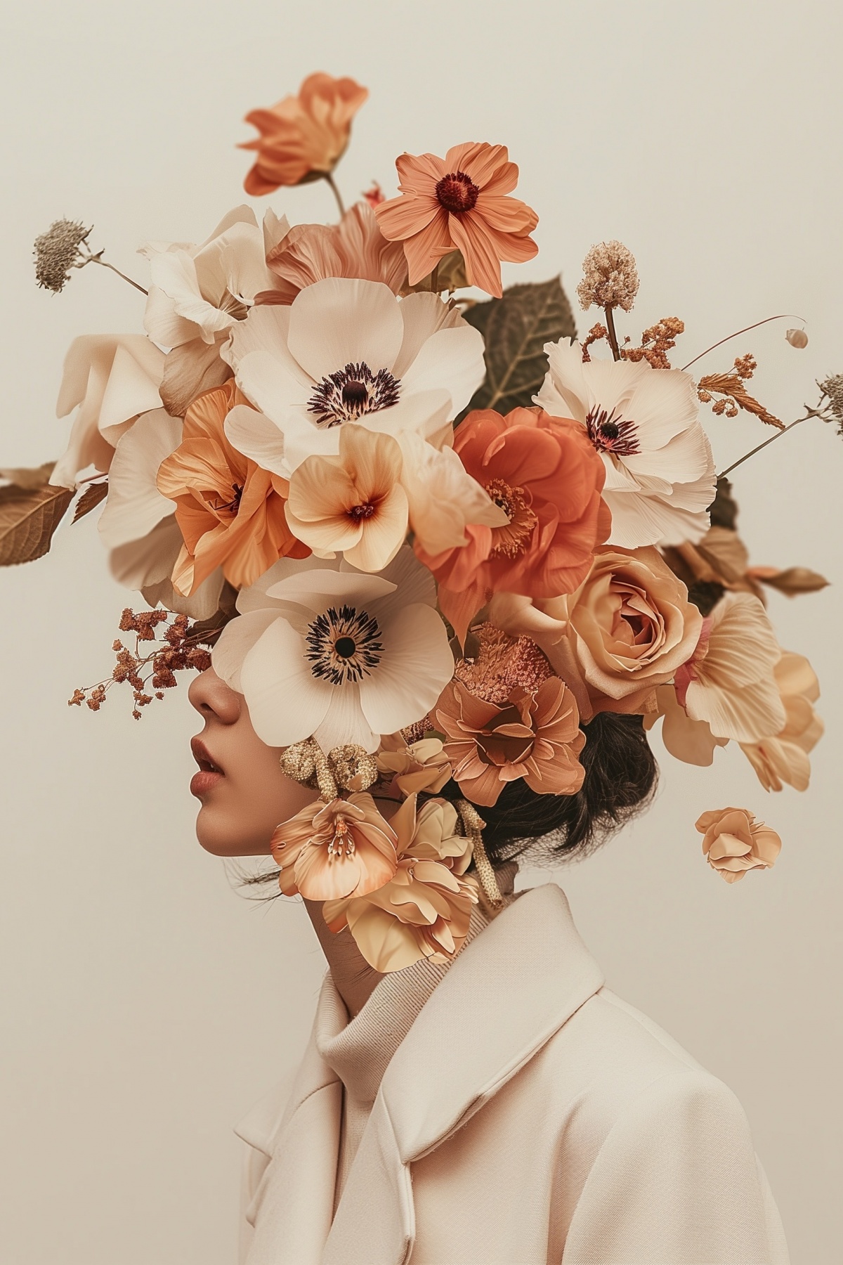 Abstract Flower Head Woman