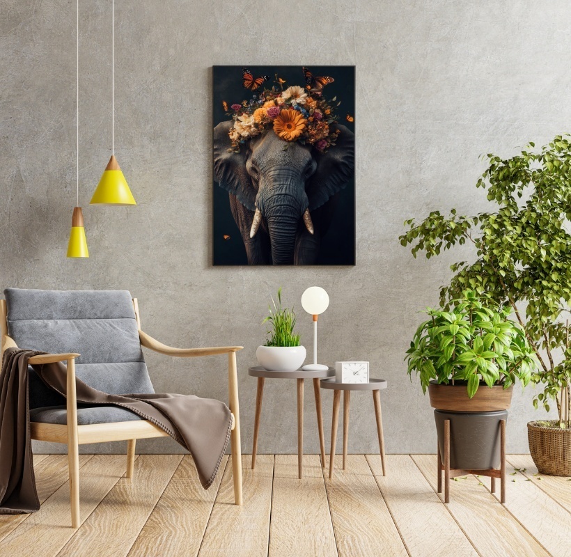 Elephant with Flowers 2