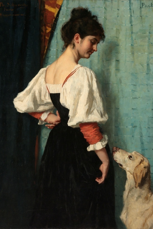 Portret van een jonge vrouw - Therese Schwartze 1