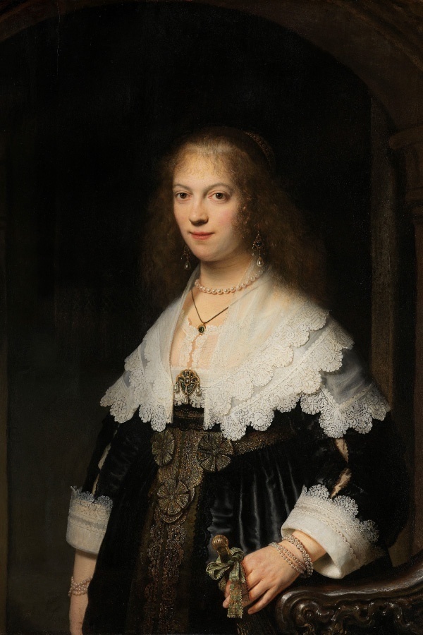 Hoofdafbeelding Portret van een vrouw, mogelijk Maria Trip - Rembrandt van Rijn 