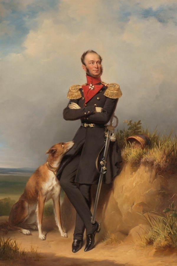 Portret van Willem II, koning der Nederlanden - Jan Adam Kruseman 1