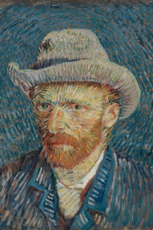 Zelfportret met grijze vilthoed - Vincent van Gogh 